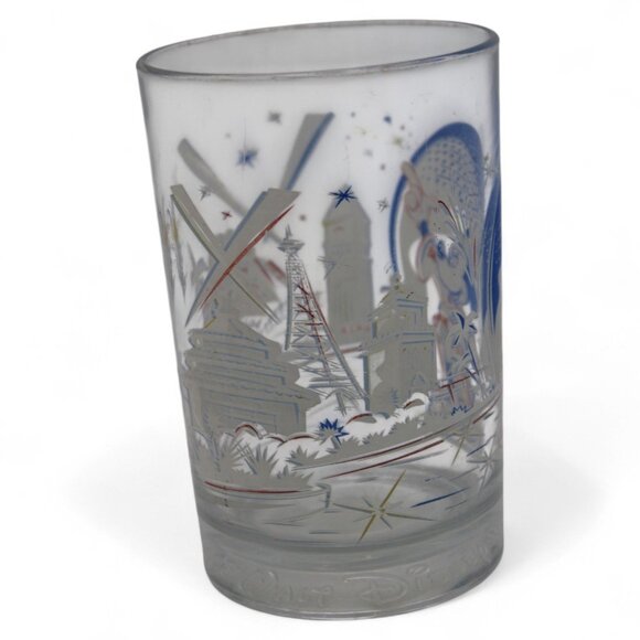 Walt Disney World 25th Anniversary Remember The Magic Glass With Mickey Mouse De - Picture 3 of 5